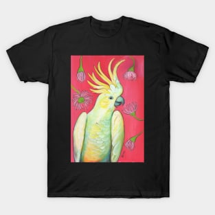 Cockatoo and gum blossoms T-Shirt